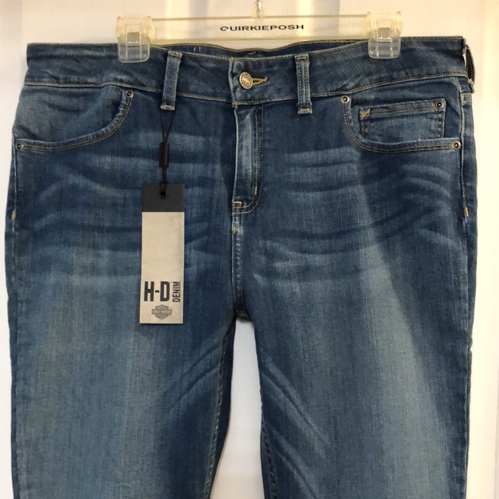 Brand NEW Harley Davidson Jeans size 34, fits size16 ladies, Great stretch - Picture 1 of 8